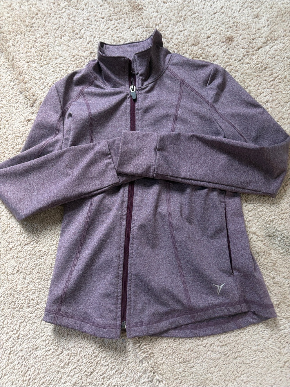 Old Navy Purple Heather Full-Zip Active Jacket